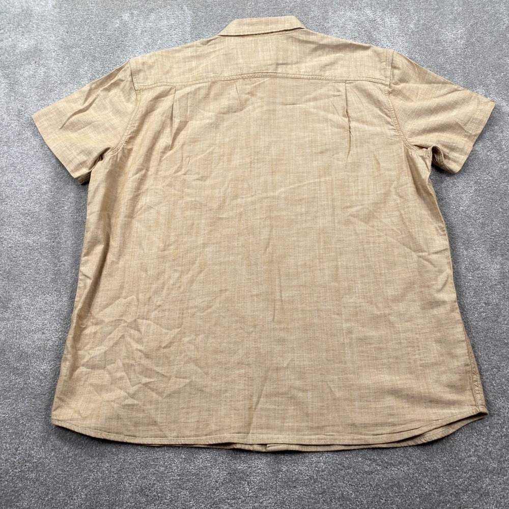 Carhartt Rugged Flex Relaxed Fit Short Sleeve Button Up Shirt Tan Mens XL - Picture 2 of 12